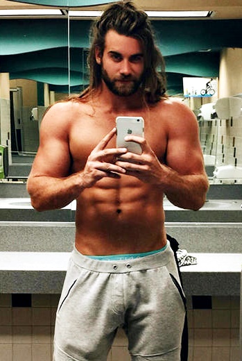 King of Man Buns The man showing off his buff body and unleashing his man bun in the new Icelandic Glacial Water commercial is Brock O'Hurn. O'Hurn became a social media sensation by posting a video clip of himself pulling his long hair into a top knot on Instagram. The clip has received 5 millions views on Facebook since it was posted, and O'Hurn has 1.7 millions followers on Instagram.