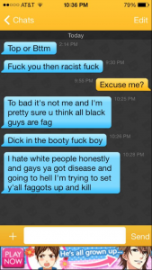 Guy goes nuts on Grindr when he doesn't get an instant reply.